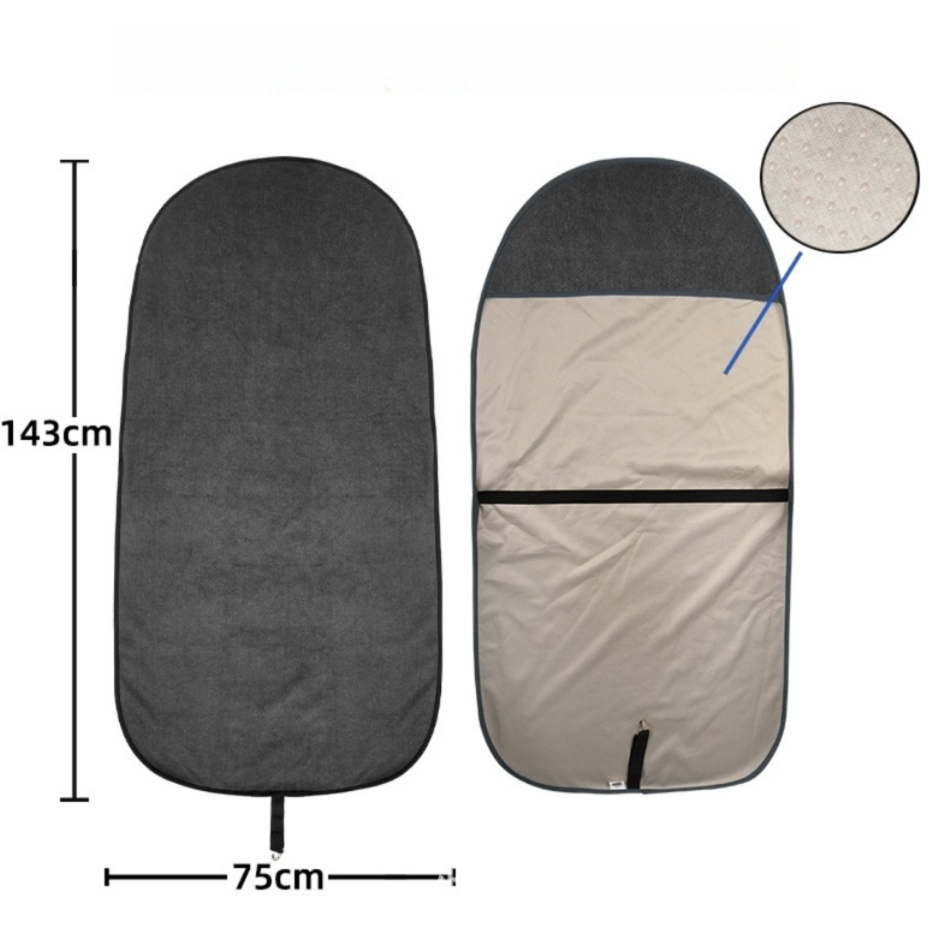 Pink Waterproof Towel Car Single Seat Cover - Universal Non-Slip Sweat-Absorbent Bucket Seat Protector for Gym Fitness and Beach