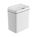White Intelligent Dual-Sensor Trash Can (Hand-Wave & Knee-Bend) - Slim-Fit Touchless Battery-Powered Bin for Bathroom & Kitchen