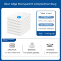 Vacuum Storage Bags - 3-Pack Mixed Sizes (100x70, 80x60, 70x50) - Space Saving Airtight Compression Bags for Blankets, Clothing and Bedding - Includes Travel Hand Pump