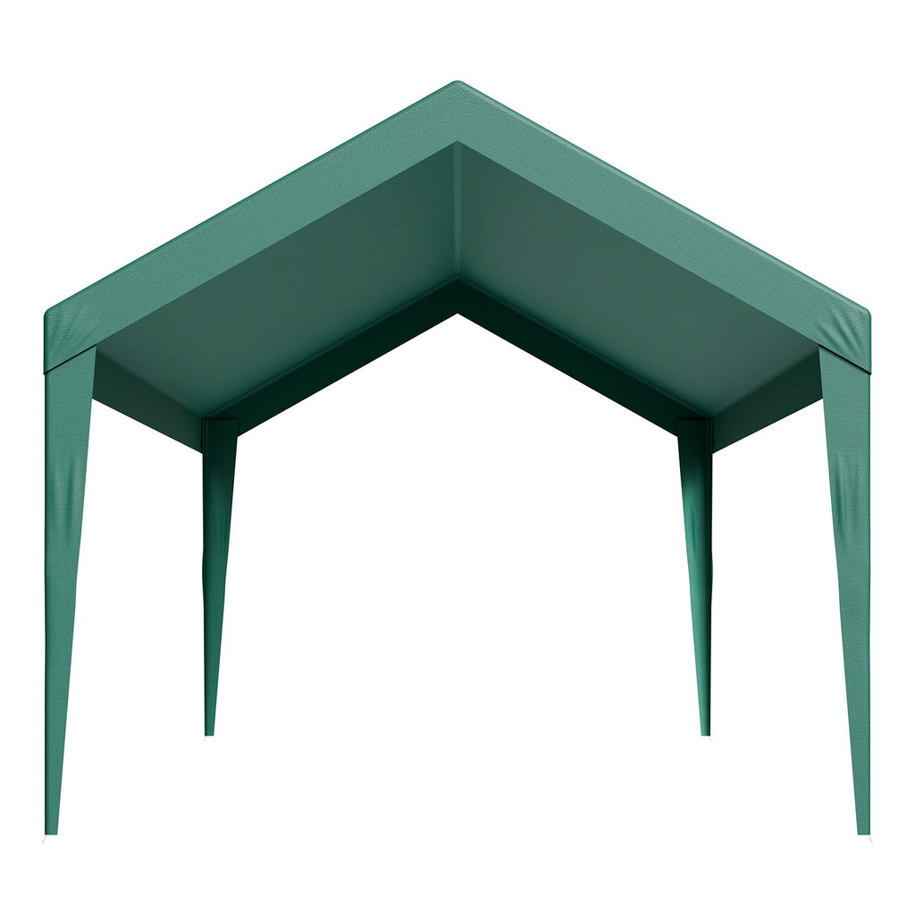 Carport Replacement Canopy, 6 x 3 m Potable Garage Tent Top Tarp, UV-Resistant & Waterproof Car Shelter Tarp, Heavy Duty Car Port Cover with Ball Buggees, Dark Green, Frame Not Included