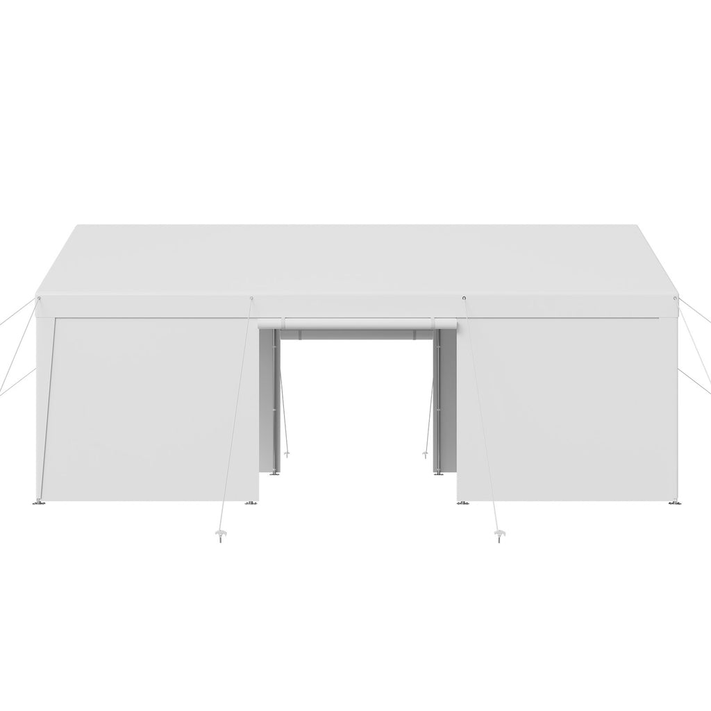 Carport Car Canopy 10x20FT Heavy Duty Car Shelter with Sidewalls White