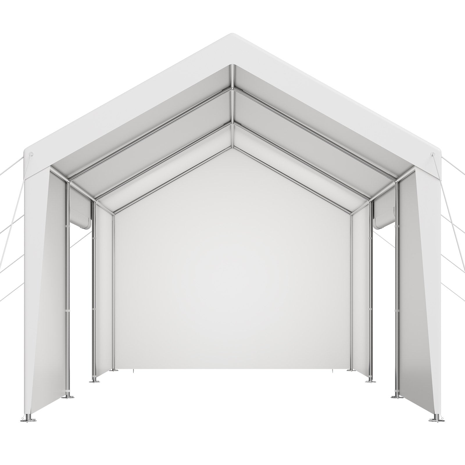 Carport Car Canopy 12x20FT Heavy Duty Car Shelter with Sidewalls Grey