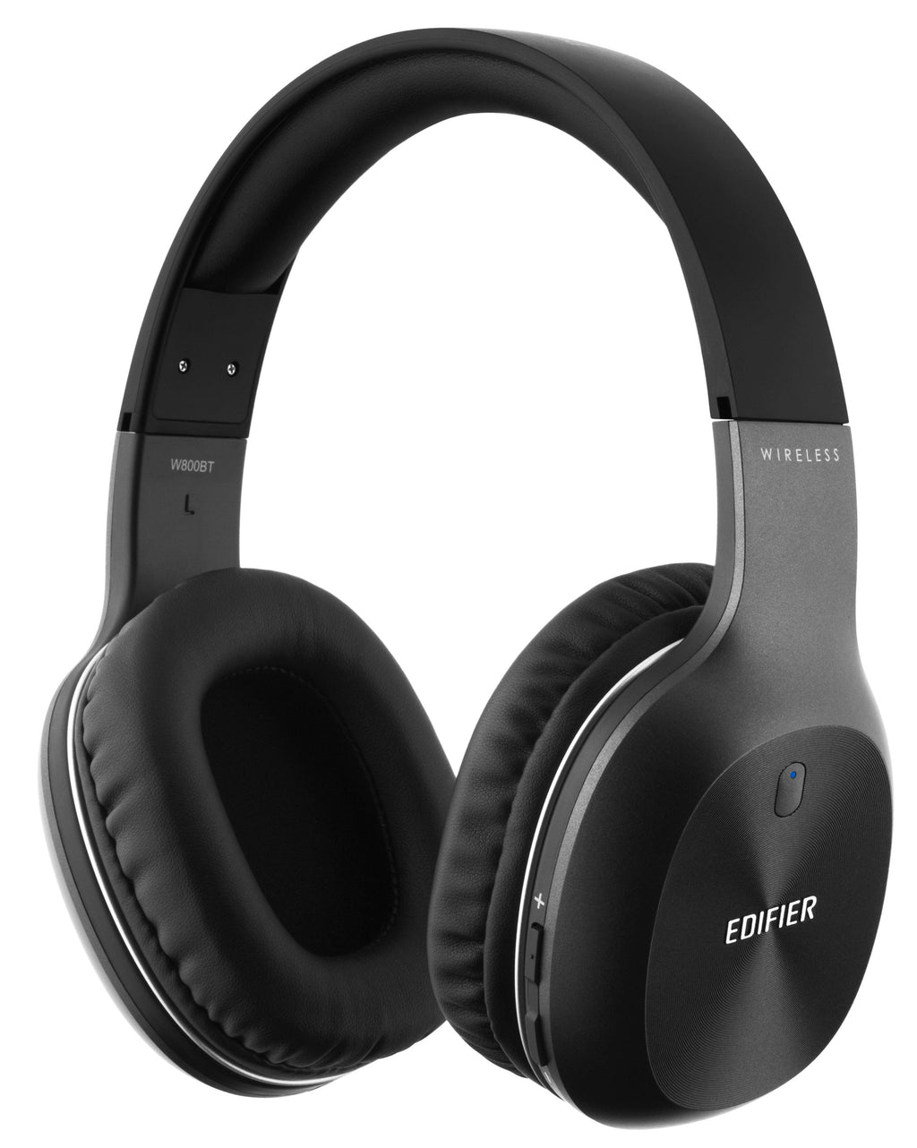 Edifier W800BT Plus Bluetooth 5.1 Wireless Over-Ear Headphones – 50 Hour Battery, aptX HD Audio, Dual Device Connection, USB-C Fast Charging (Black)